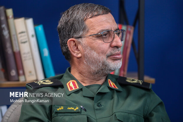 حضور سخنگو سپاه پاسداران انقلاب اسلامی در گروه رسانه‌ای مهر