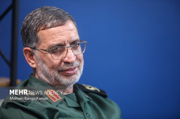 حضور سخنگو سپاه پاسداران انقلاب اسلامی در گروه رسانه‌ای مهر