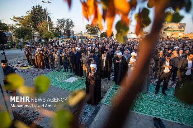 اقامه نماز طلب باران در قزوین