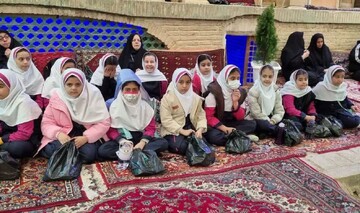 حضور دانش‌آموزان ساوجی در آیین سنتی و مذهبی سمنوپزان