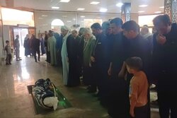 مراسم خاکسپاری احمد بالدی جوان اهوازی برگزار شد