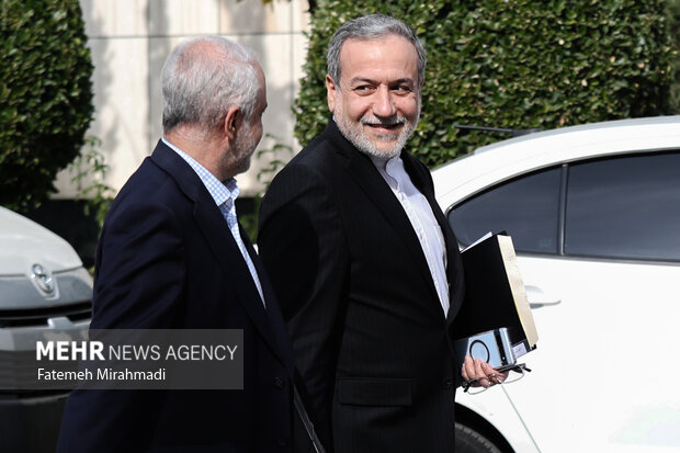 سید عباس عراقچی در وزیر امور خارجه در حاشیه جلسه هیئت دولت