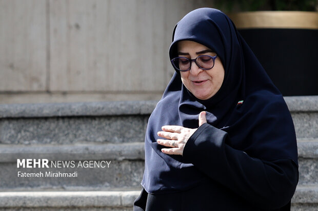 فاطمه مهاجرانی سخنگوی دولت در حاشیه جلسه هیئت دولت