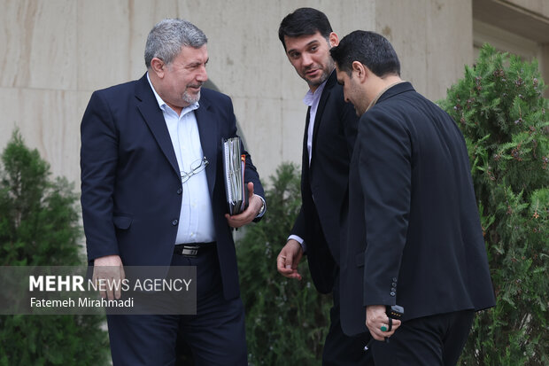 الیاس حضرتی رئیس شورای اطلاع رسانی دولت در حاشیه جلسه هیئت دولت