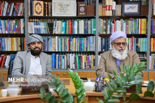 حضور امام جمعه اهل سنت خاش در گروه رسانه‌ای مهر