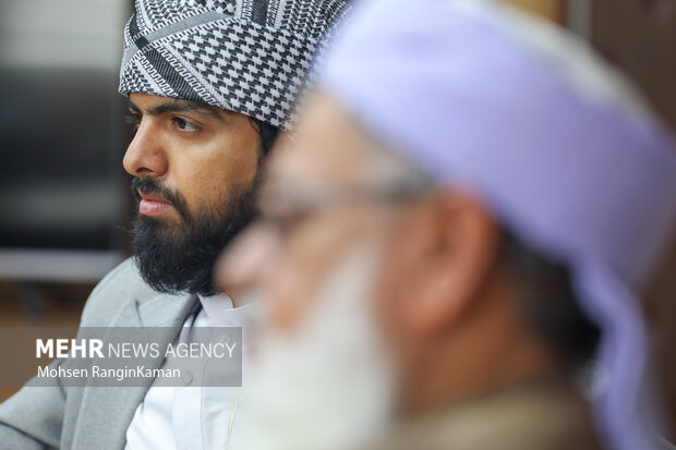 حضور امام جمعه اهل سنت خاش در گروه رسانه‌ای مهر