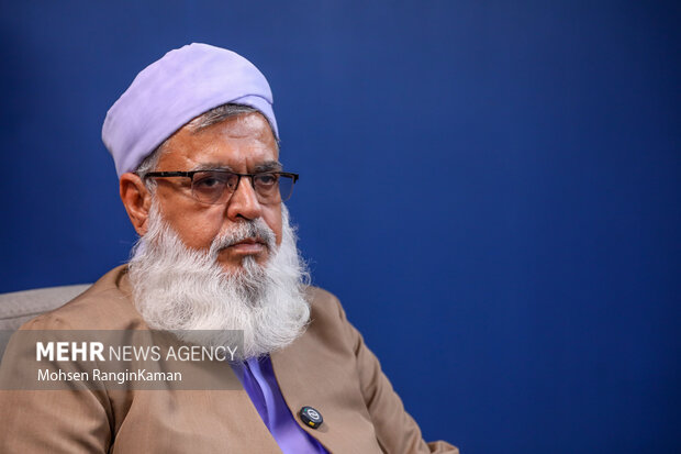 حضور امام جمعه اهل سنت خاش در گروه رسانه‌ای مهر