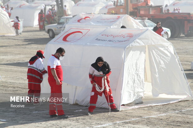 مانور تمام‌عیار زلزله و مخاطرات ترکیبی در همدان