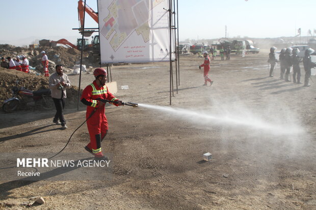 مانور تمام‌عیار زلزله و مخاطرات ترکیبی در همدان
