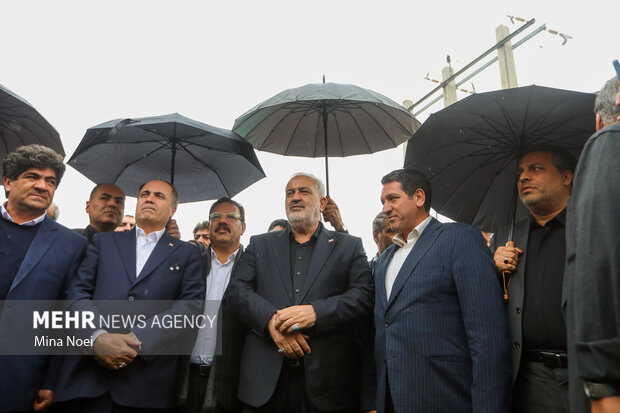 آئین کلنگ زنی طرح آبرسانی سد کلقان با حضور وزرای نیرو و جهاد کشاورزی