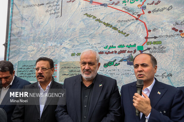 آئین کلنگ زنی طرح آبرسانی سد کلقان با حضور وزرای نیرو و جهاد کشاورزی