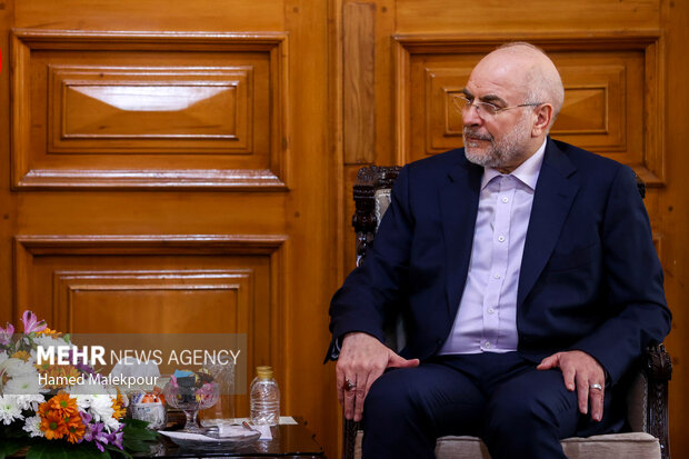 دیدار معاون سیاسی رئیس مجلس لبنان با محمدباقر قالیباف