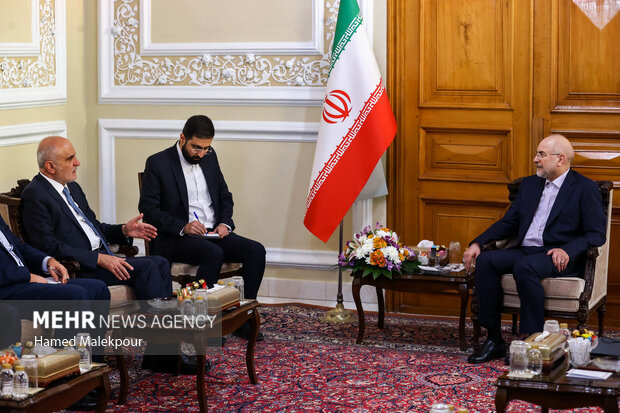 دیدار معاون سیاسی رئیس مجلس لبنان با محمدباقر قالیباف