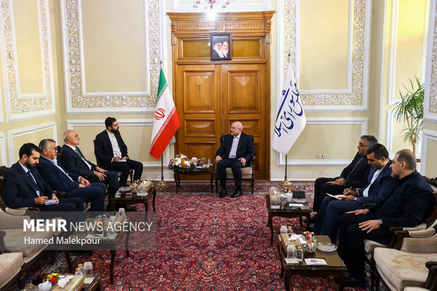 دیدار معاون سیاسی رئیس مجلس لبنان با محمدباقر قالیباف