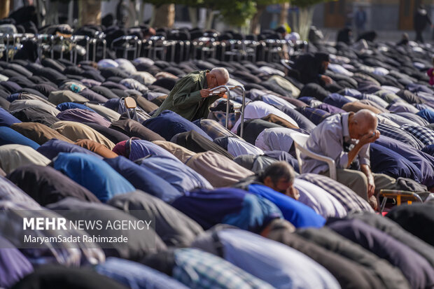 اقامه نماز باران در حرم شاهچراغ (ع)