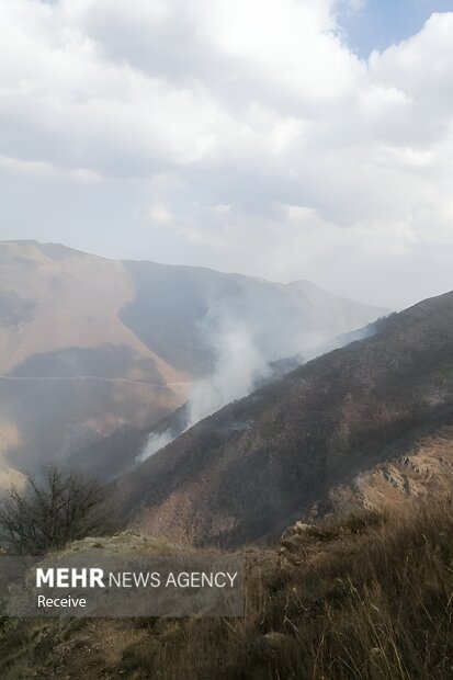 عملیات اطفای حریق در جنگل های چالوس