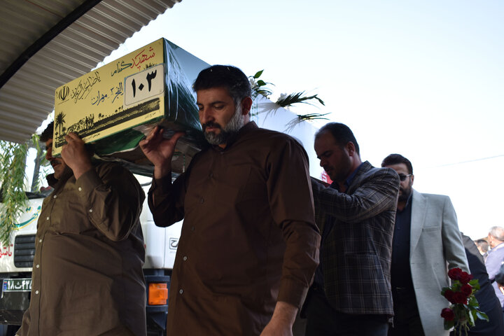 استقبال از پیکر مطهر ۶ شهید گمنام دفاع مقدس در یاسوج