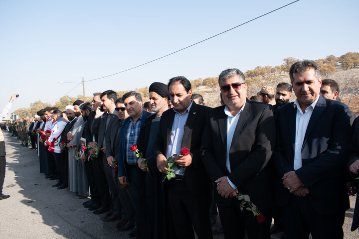 استقبال از پیکر مطهر ۶ شهید گمنام دفاع مقدس در یاسوج