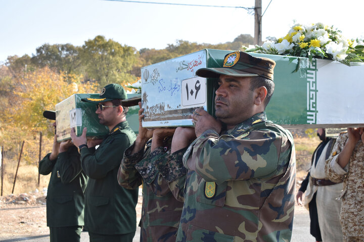 استقبال از پیکر مطهر ۶ شهید گمنام دفاع مقدس در یاسوج
