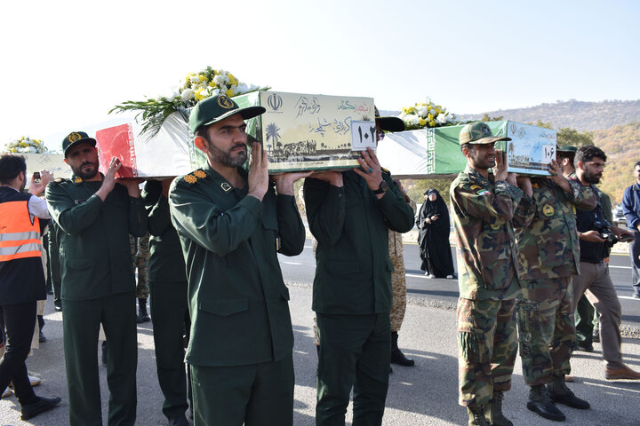 استقبال از پیکر مطهر ۶ شهید گمنام دفاع مقدس در یاسوج