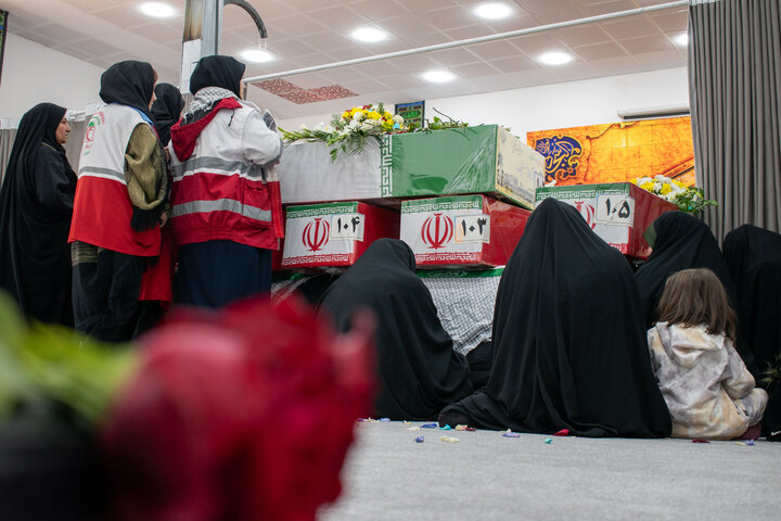 استقبال از پیکر مطهر ۶ شهید گمنام دفاع مقدس در یاسوج