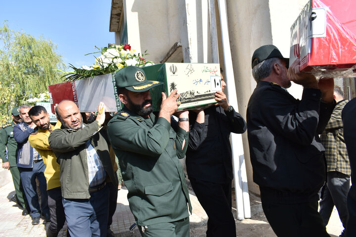 استقبال از پیکر مطهر ۶ شهید گمنام دفاع مقدس در یاسوج