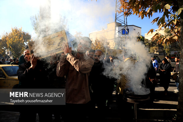 استقبال از پیکر مطهر هشت شهید گمنام در همدان