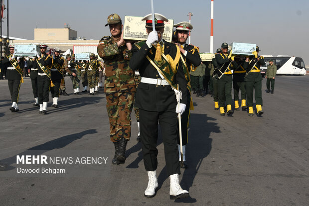 مراسم استقبال از پیکر مطهر ۱۳ شهید گمنام دفاع مقدس در مشهد