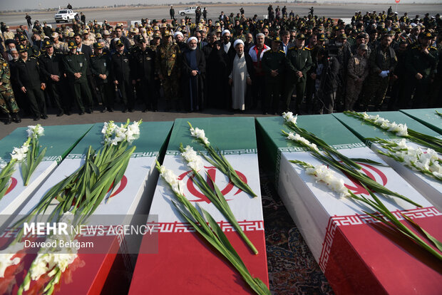 مراسم استقبال از پیکر مطهر ۱۳ شهید گمنام دفاع مقدس در مشهد