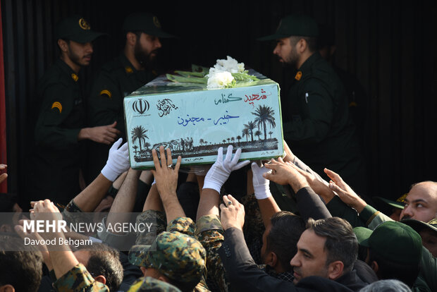 مراسم استقبال از پیکر مطهر ۱۳ شهید گمنام دفاع مقدس در مشهد