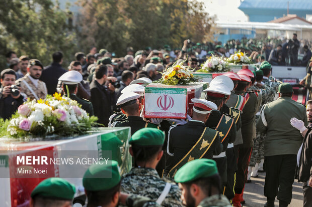 مراسم استقبال از پیکرهای مطهر شهدای گمنام در تبریز
