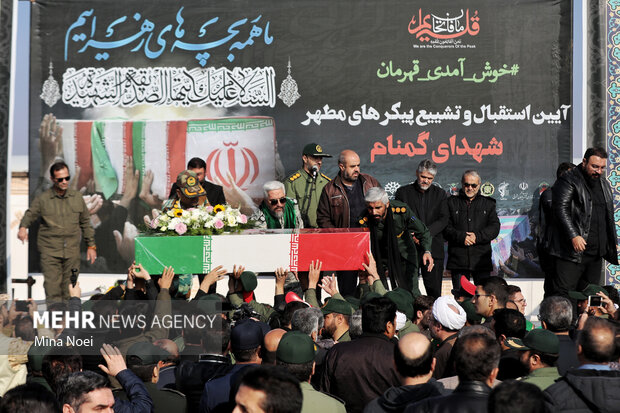 مراسم استقبال از پیکرهای مطهر شهدای گمنام در تبریز