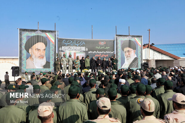 مراسم استقبال از پیکرهای مطهر شهدای گمنام در تبریز