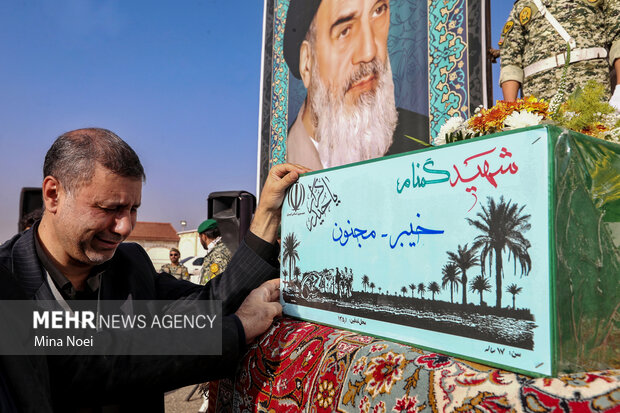 مراسم استقبال از پیکرهای مطهر شهدای گمنام در تبریز