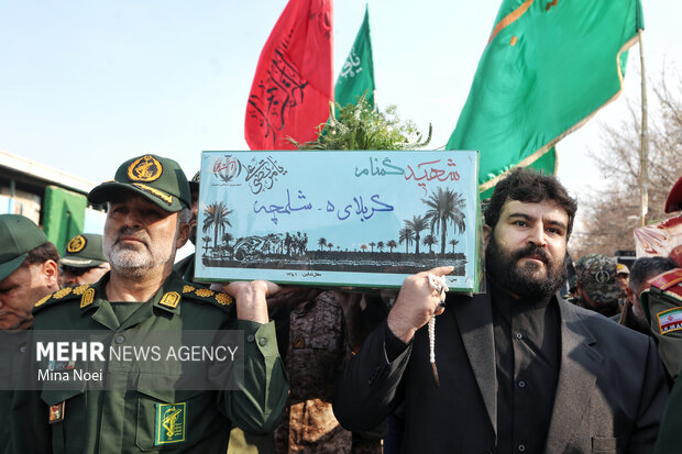 مراسم استقبال از پیکرهای مطهر شهدای گمنام در تبریز