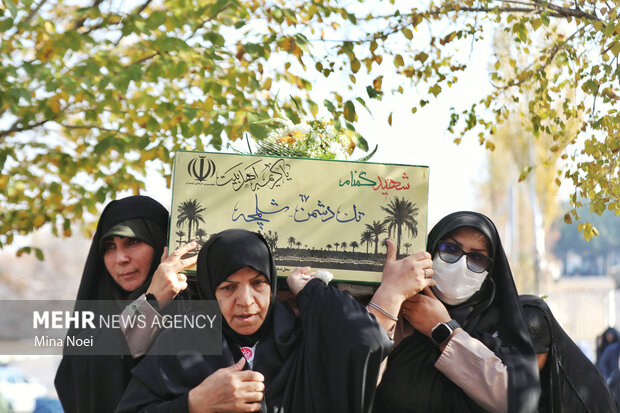 مراسم استقبال از پیکرهای مطهر شهدای گمنام در تبریز