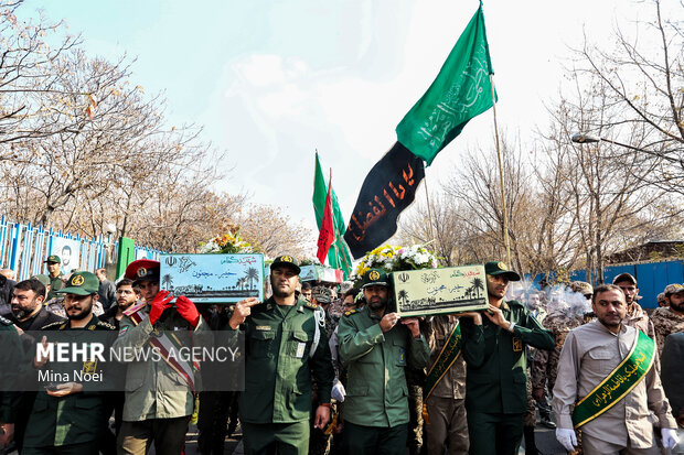 مراسم استقبال از پیکرهای مطهر شهدای گمنام در تبریز