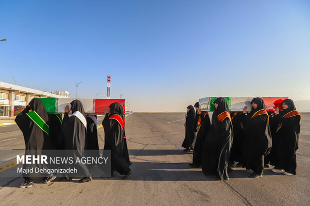 مراسم استقبال از شهدای گمنام دفاع مقدس در یزد