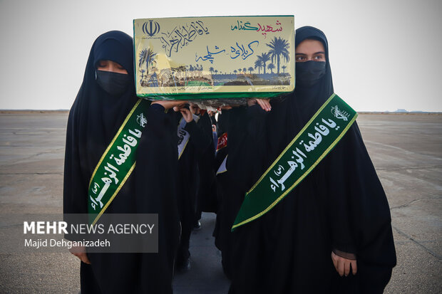 مراسم استقبال از شهدای گمنام دفاع مقدس در یزد