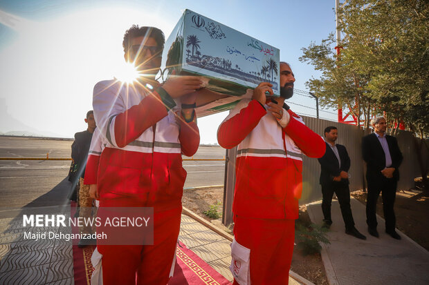 مراسم استقبال از شهدای گمنام دفاع مقدس در یزد