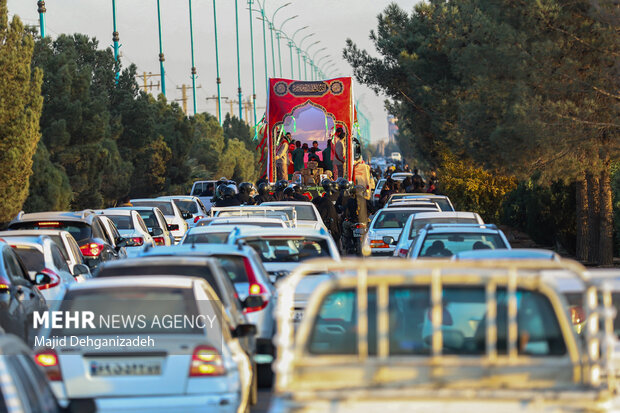 مراسم استقبال از شهدای گمنام دفاع مقدس در یزد