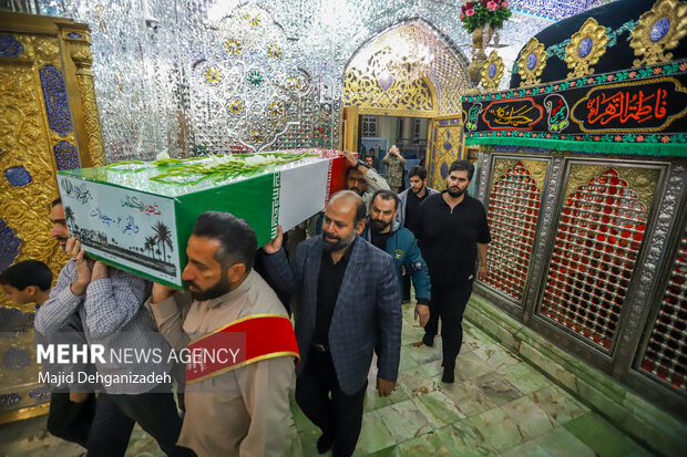 مراسم استقبال از شهدای گمنام دفاع مقدس در یزد