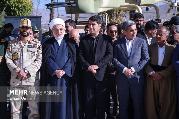 آیین استقبال از سه شهید گمنام در شهر سنندج