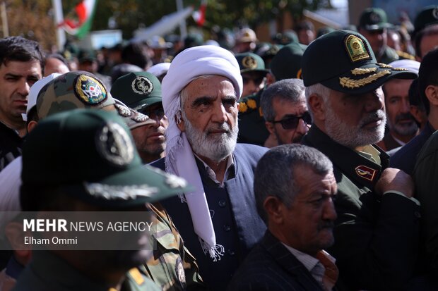 آیین استقبال از سه شهید گمنام در شهر سنندج