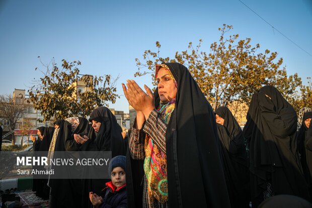 اقامه نماز باران در محله سیدی مشهد
