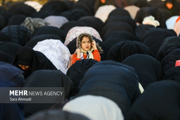 اقامه نماز باران در محله سیدی مشهد