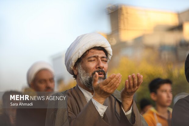 اقامه نماز باران در محله سیدی مشهد