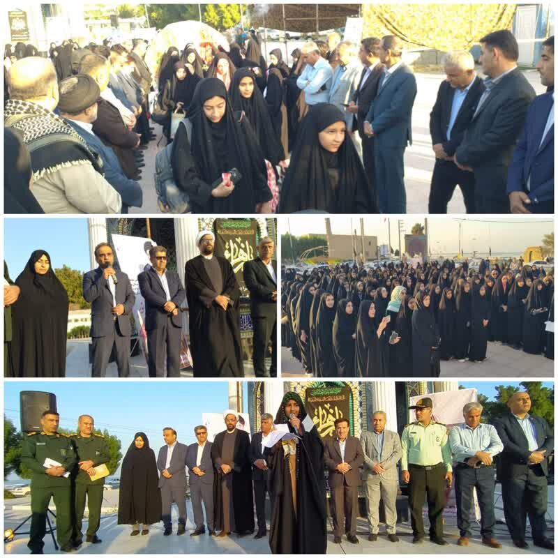 ۱۹۵ دانش آموز دختر شهرستان گناوه عازم اردوی راهیان نور شدند