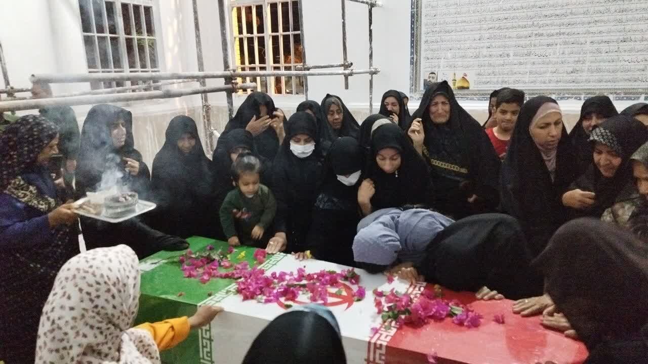 استقبال باشکوه از  شهید گمنام عملیات کربلای ۶ در فهرج