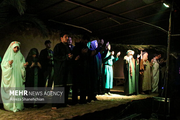 نمایش آیینی «خیمه بانوی بی‌نشان» در رشت